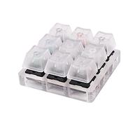 CAIONPLE Testeur de clavier acrylique 9 capuchons en plastique transparent pour commutateurs Cherry MX