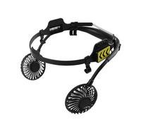 CAIONPLE Ventilateur extérieur pour casque de protection, 3 vitesses pour le refroidissement en été, avec veilleuse, compatible avec la plupart des casques