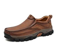 Caipcmall Mens Shoes, Caipcmall Mens Orthopedic Shoes Slip on, Slipon Casual Leather Comfortable Walking Loafer (Light Brown,43)