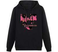 caipiao QWZ Psychedelic Furs Men's Squares Hooded Hoodie Black Size XL