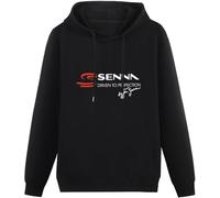 caipiao Sleeve Ayrton Senna Brazilian Fmula 1 Legend Long Sleeve Pullover Loose Hoody Men Sweatershirt Size L