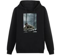 caipiao YoGos Fury Brad Pitt War Movie Poster Hooded Hoodie Size XXL