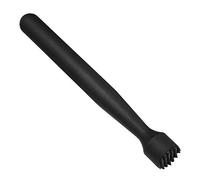 Caipirinha Cuillère en plastique noir avec extrémité dentelée (20 cm)