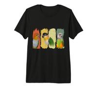 Caique Perroquet Vintage Brush Art T-Shirt Haut de Gamme