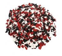 CAIRCON Flocons de peinture époxy pour sol garage, béton et résine - Mélange noir-blanc-rouge 5Kg