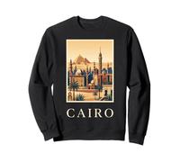 Caire Egypte Pyramides Désert Skyline Vintage Voyage Sweatshirt