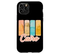 Caire Pastel Coup de Pinceau Art avec Monuments égyptiens Coque pour iPhone 11 Pro