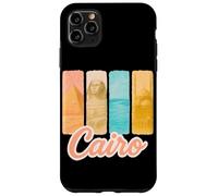 Caire Pastel Coup de Pinceau Art avec Monuments égyptiens Coque pour iPhone 11 Pro Max