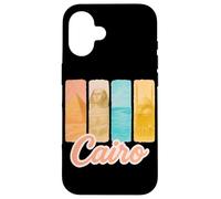 Caire Pastel Coup de Pinceau Art avec Monuments égyptiens Coque pour iPhone 16