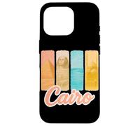Caire Pastel Coup de Pinceau Art avec Monuments égyptiens Coque pour iPhone 16 Pro