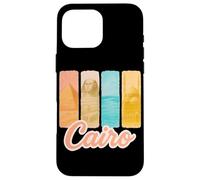 Caire Pastel Coup de Pinceau Art avec Monuments égyptiens Coque pour iPhone 16 Pro Max