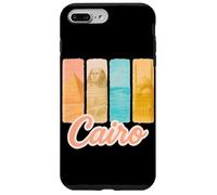 Caire Pastel Coup de Pinceau Art avec Monuments égyptiens Coque pour iPhone 7 Plus/8 Plus