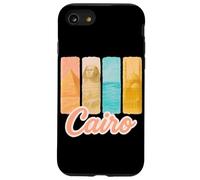 Caire Pastel Coup de Pinceau Art avec Monuments égyptiens Coque pour iPhone SE (2020) / 7/8