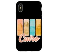 Caire Pastel Coup de Pinceau Art avec Monuments égyptiens Coque pour iPhone X/XS