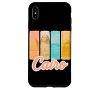 Caire Pastel Coup de Pinceau Art avec Monuments égyptiens Coque pour iPhone XS Max