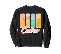 Caire Pastel Coup de Pinceau Art avec Monuments égyptiens Sweatshirt