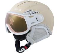 Casque de ski à visière CAIRN HELIOS LEATHER EVOLIGHT NXT (MAT CREAM) 60-62 cm