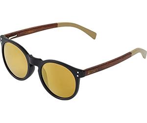 Cairn Mixte Hype Lunettes de Soleil, Noir Mat et doré, M