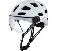 Cairn - Quartz Visor - Casque vélo urbain homme Mat Metallic White - L (58 - 62 cm)