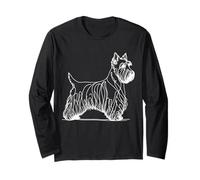 Cairn Terrier Art linéaire Hundefreund Manche Longue