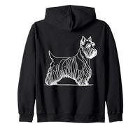 Cairn Terrier Art linéaire Hundefreund Sweat à Capuche