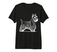 Cairn Terrier Art linéaire Hundefreund T-Shirt Haut de Gamme