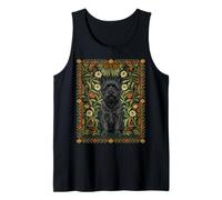 Cairn Terrier Chien Vintage Art Floral Artisanat Artisanat Débardeur