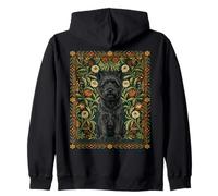 Cairn Terrier Chien Vintage Art Floral Artisanat Artisanat Sweat à Capuche