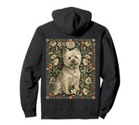 Cairn Terrier de blé dans Un Jardin Floral Style William Morris Sweat à Capuche