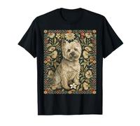 Cairn Terrier de blé dans Un Jardin Floral Style William Morris T-Shirt