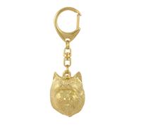 Cairn Terrier II - Porte-clés Plaqué Or Avec Chien, Bijou Pour Sac, L