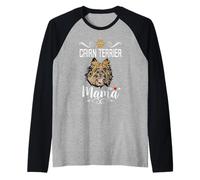 Cairn Terrier Mama Dog Lover Puppy Dog Mom Mothers Day Manche Raglan