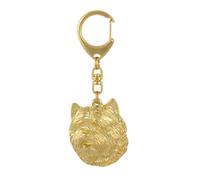 Cairn Terrier - Porte-Clés Plaqué Or Avec Chien, Bijou Pour Sac À Main, Luxueux