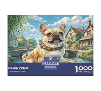 Cairn Terrier Puzzles 1000 Pièces Cadeau Unique Jeu ÉduChatif Challenge Toy À De Qualité Supérieure Peinture Art pour Adultes Et Enfants 38x26cm/1000pcs