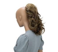 CAISHA 30cm Postiche Avec Clip Papillon Natte Queue De Cheval Extensions De Cheveux Volumineux Ondulé Mélange Blond Brun H95