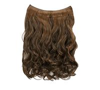 CAISHA 50cm 1 Extension De Trame Avec Bande Elastique Extensions De Cheveux Postiche Ondulé Brun Foncé Reflets Brun Clair E119-1
