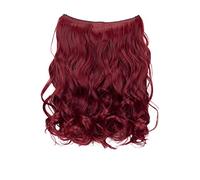 CAISHA 50cm 1 Extension De Trame Avec Bande Elastique Extensions De Cheveux Postiche Ondulé Rouge E118-1