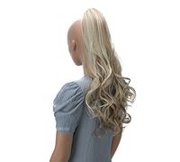CAISHA 60cm Postiche Ponytail Natte Queue De Cheval Extensions De Cheveux Avec Griffe De Papillon Légèrement Ondulé Blond Foncé Blond Platine Mix H508