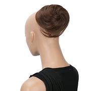 CAISHA Chignon Postiche Natte Hepburn-Bun Choucho Avoir Les Cheveux Relevés Marron Clair DC1