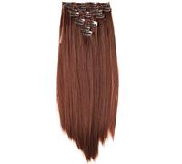 CAISHA XXL 50cm 8 Pièces Jeu Clip In Extensions Extensions De Cheveux Postiche Raide Marron CES113