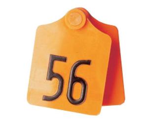 Caisley Etiquette d'oreilles PrimaFlex Taille 2 - 61x45mm marquées des deux côtés, sachet de 25 pièces