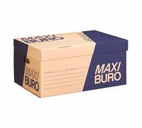 Caisse à archives kraft brun H 27 x L 54 x P 35 cm - Maxiburo