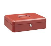 Caisse à monnaie - ARREGUI - C9244 - Acier - Rouge - Coffre-fort portatif 30 cm