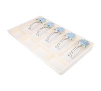 Caisse à Monnaie avec Clip Métallique, ABS 40,4 X 24,5 Cm Tiroir à | compartiment pour monnaie, dispositif de retenue antidérapant, boîte en plastique, rangement compact pour vente au détail,