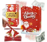Caisse à monnaie de Noël - Boîte cadeau pliable avec | Conteneur amusant pour, adolescents, garçons, filles | Idée créative présente pour anniversaire, Saint-Valentin,