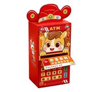- Caisse à monnaie en forme de guichet automatique pour festival du printemps | Année du cheval enveloppe rouge ATM - pour jeunes, adolescents, épouse, mari, hommes, femmes, garçons