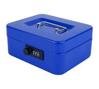 Caisse à monnaie en métal avec serrure à combinaison Medium bleu