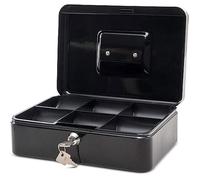 MAUL Caisse à monnaie verrouillable Acier peint 25×19×9 cm Noir – 2 clés