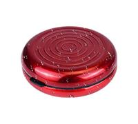 Caisse à monnaie - Porte-monnaie Organisateur de pièces de 3,27 x 1,06 pouces | Boîte portable pour argent de poche en alliage d'aluminium | Mini étui distributeur portable multifonction P, Rouge