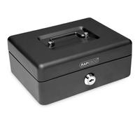 Rapesco Caisse à monnaie 20 cm Acier épais Poignée nickelée 5 compartiments